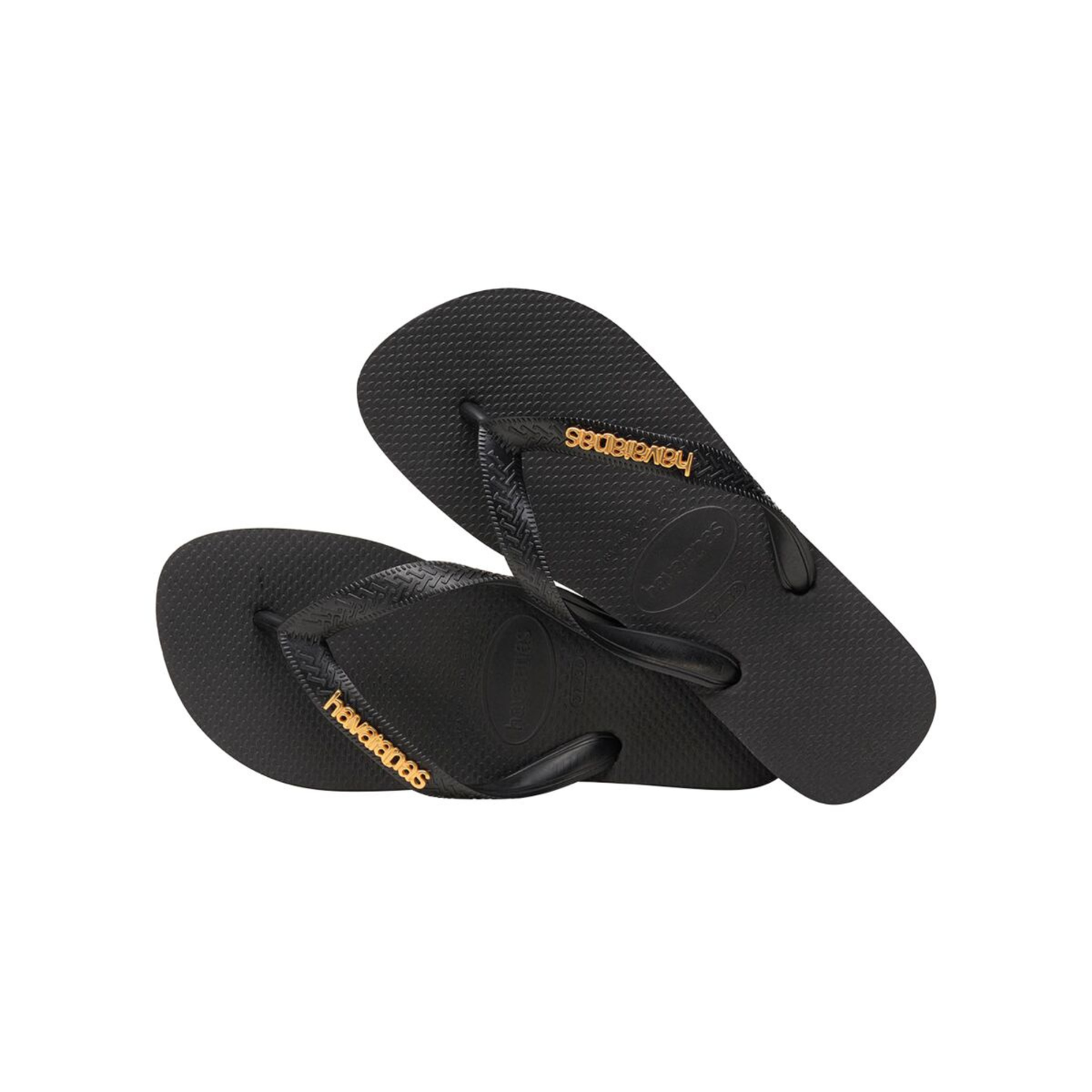 Top Logo Metallic Flip Flops