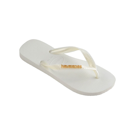 Top Logo Metallic Flip Flops