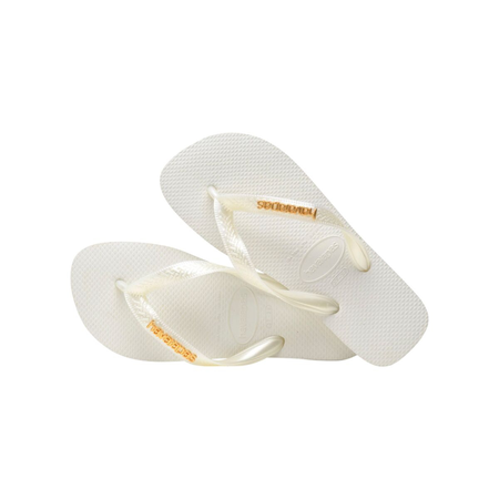 Top Logo Metallic Flip Flops