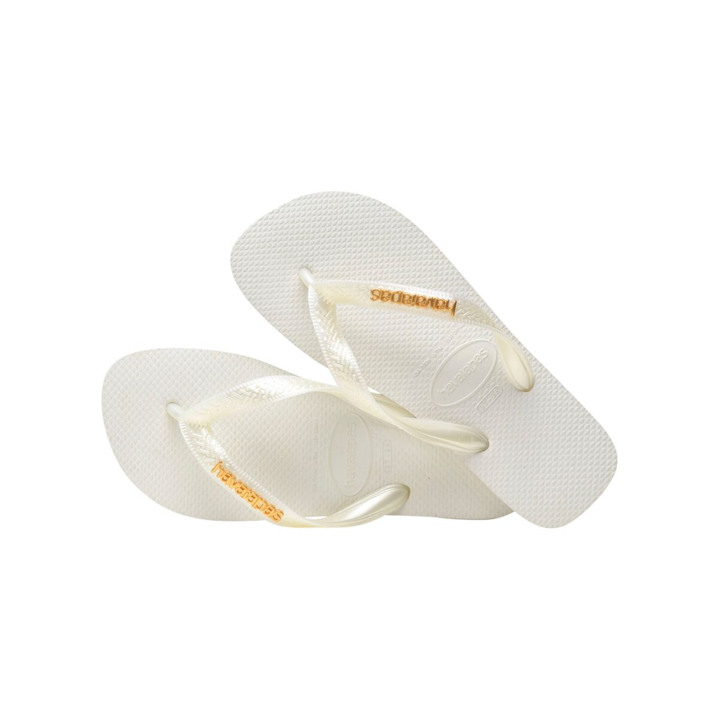 Top Logo Metallic Flip Flops