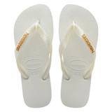 Top Logo Metallic Flip Flops