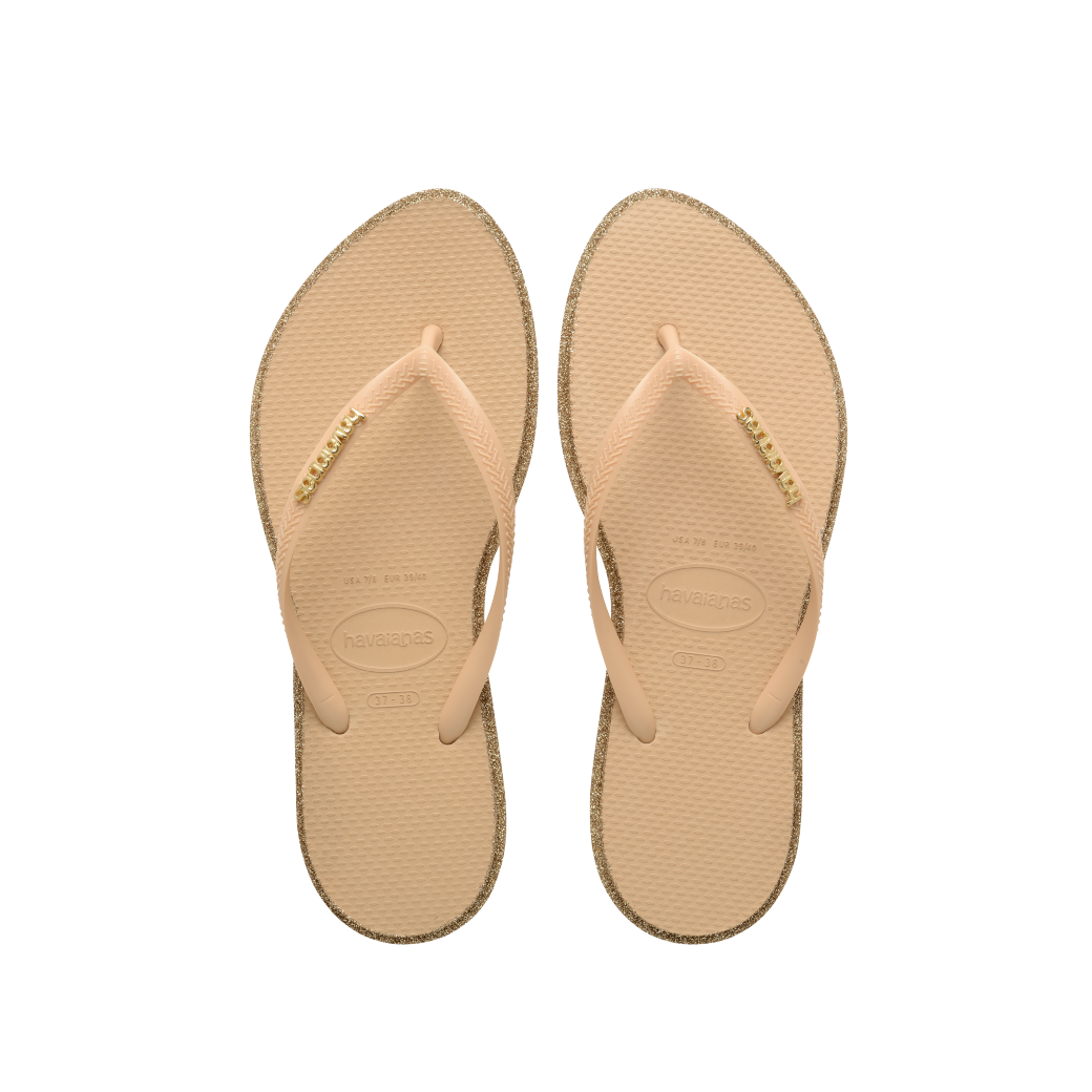 Slim Point Glitter Flip Flops