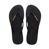 Slim Logo Metallic Flip Flops
