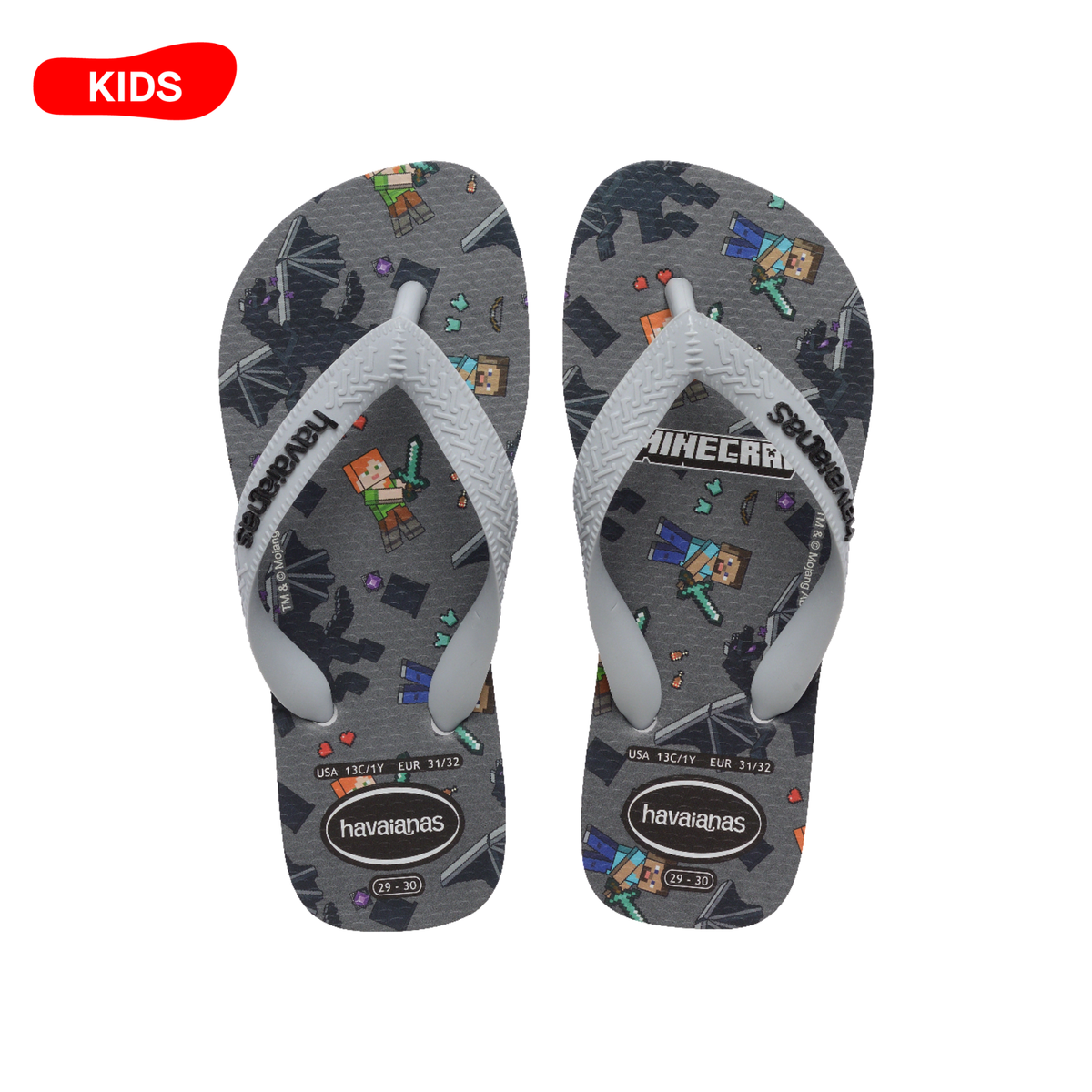 Kids Minecraft Flip Flops